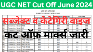 UGC NET Cut Off June 2024